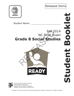 grade 8 social studies &mdash; released items