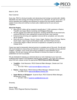 March 9, 2016 Dear Customer: Every day