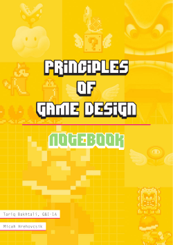 Principles of Game Design Notebook