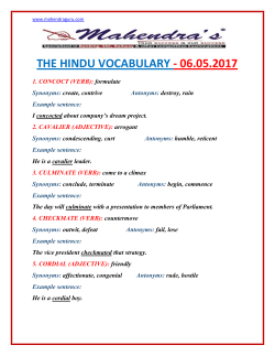 the hindu vocabulary - 06.05.2017