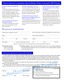 Direct answers to questions about Deltona Water Automatic Bill