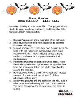 Picasso Monsters CCSS: ELA 1.L.1f 2.L.1e 3.L.1a