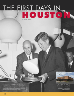 the first days in - Houston History Magazine