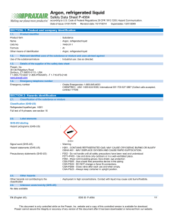 Argon, Refrigerated Liquid SDS P-4564