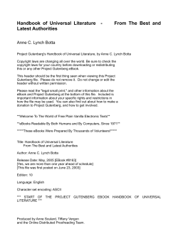 Handbook of Universal Literature