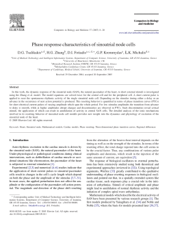 Phase response characteristics of sinoatrial node cells