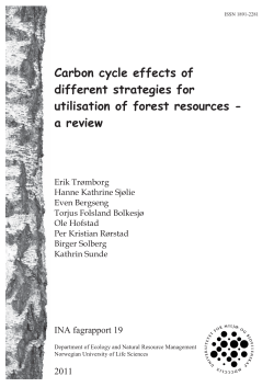 Carbon cycle effects of different strategies for utilisation of forest