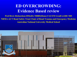 ED OVERCROWDING: Causes, Effects and Cures