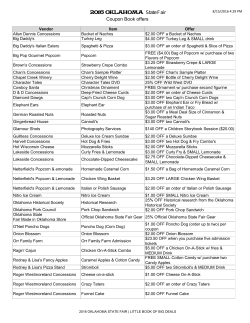2016 Oklahoma State Fair Coupon Book offers
