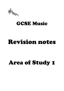 Area of study 1 - Revision notes