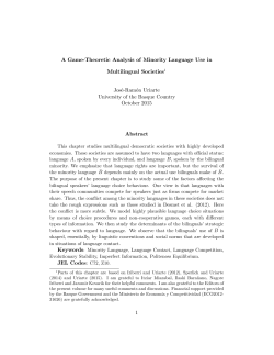 A Game!Theoretic Analysis of Minority
