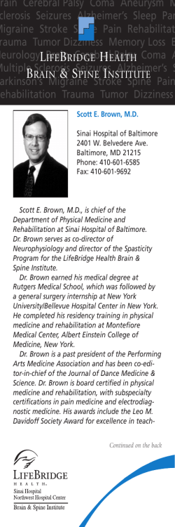 Scott E. Brown, M.D.