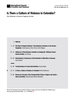 Is There a Culture of Violence in Colombia?