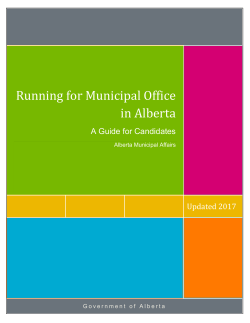 Running for Municipal Office in Alberta