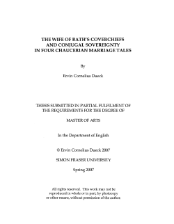 the wife of bath`s coverchiefs and conjugal - SFU`s Summit