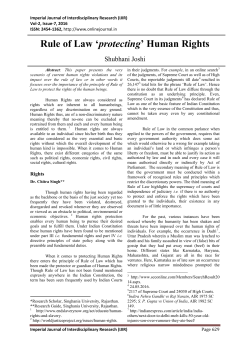 Rule of Law `protecting` Human Rights