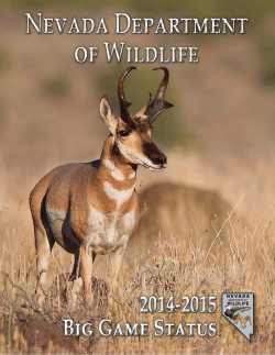 2015 Big Game Cover 2.indd - Nevada Department of Wildlife
