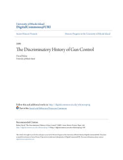 The Discriminatory History of Gun Control