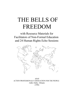 THE BELLS OF FREEDOM - University of Minnesota Human Rights
