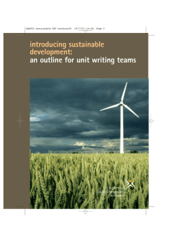 introducing sustainable development: an outline for unit writing teams