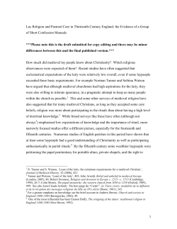 The Religion of the Laity in Thirteenth