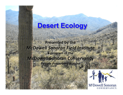 DESERT ECOLOGY