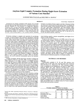 Amylose-Lipid Complex Formation During Single