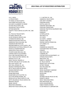 2016 FINAL LIST OF REGISTERED DISTRIBUTORS