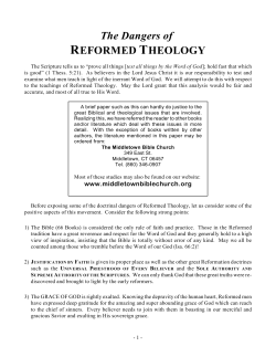 The Dangers of REFORMED THEOLOGY