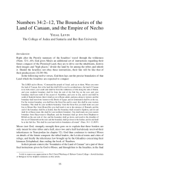 Numbers 34:2&ndash;12, The Boundaries of the Land of Canaan
