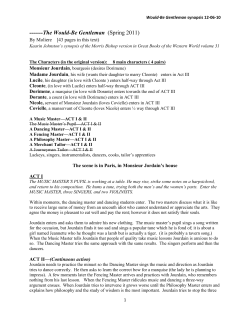 The Would-Be Gentleman (Spring 2011)