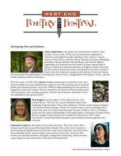 Participating Poets and Facilitators - Carrboro Fire