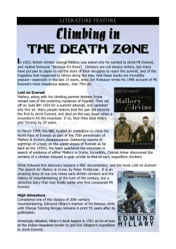 Climbing in the Death Zone - Bundaberg Regional Libraries