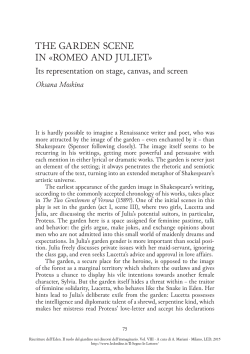 The garden scene in Romeo and Juliet. Its