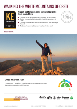 THE WHITE MOUNTAINS OF CRETE
