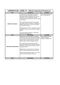 LESSON PLAN - LEVEL C1 - (Effective Operational