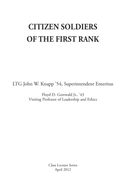 Citizen Soldiers of the First Rank