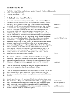 Federalist #10