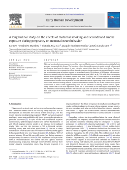 A longitudinal study on the effects of maternal smoking and