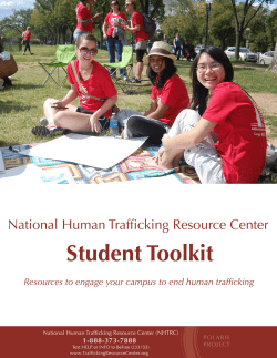 (NHTRC) Student Toolkit - National Human Trafficking Hotline
