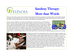 Sandtray Therapy: More than Words