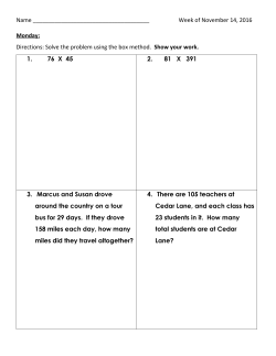 Directions: Solve the problem using the box method.