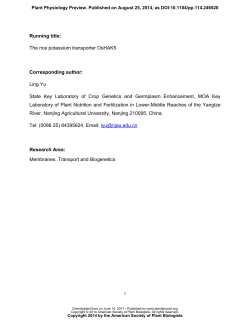 Potassium (K) is one of the three most important macronutrients and