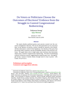 Do Voters or Politicians Choose the Outcomes of Elections