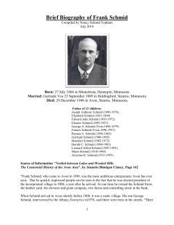 Brief Biography of Frank Schmid