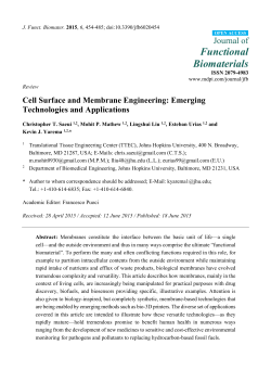 Cell Surface and Membrane Engineering: Emerging Technologies