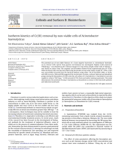 Isotherm kinetics of Cr(III) removal by non-viable cells of
