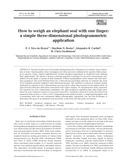 How to weigh an elephant seal with one finger: a simple three
