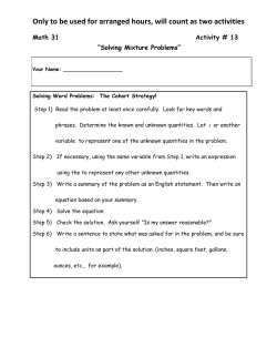 M31 Act 13 Mixture Problems