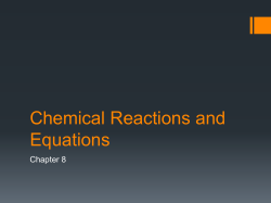 Chemical Reactions and Equations